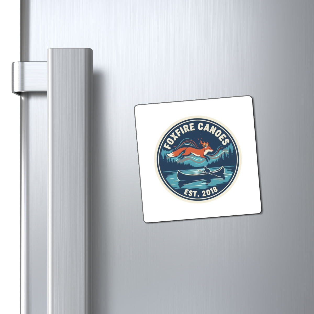Foxfire Canoes Adventure Magnet - Perfect for Nature Lovers, Boating Decor, Camping Gifts, Fridge Magnets, Outdoor Enthusiasts