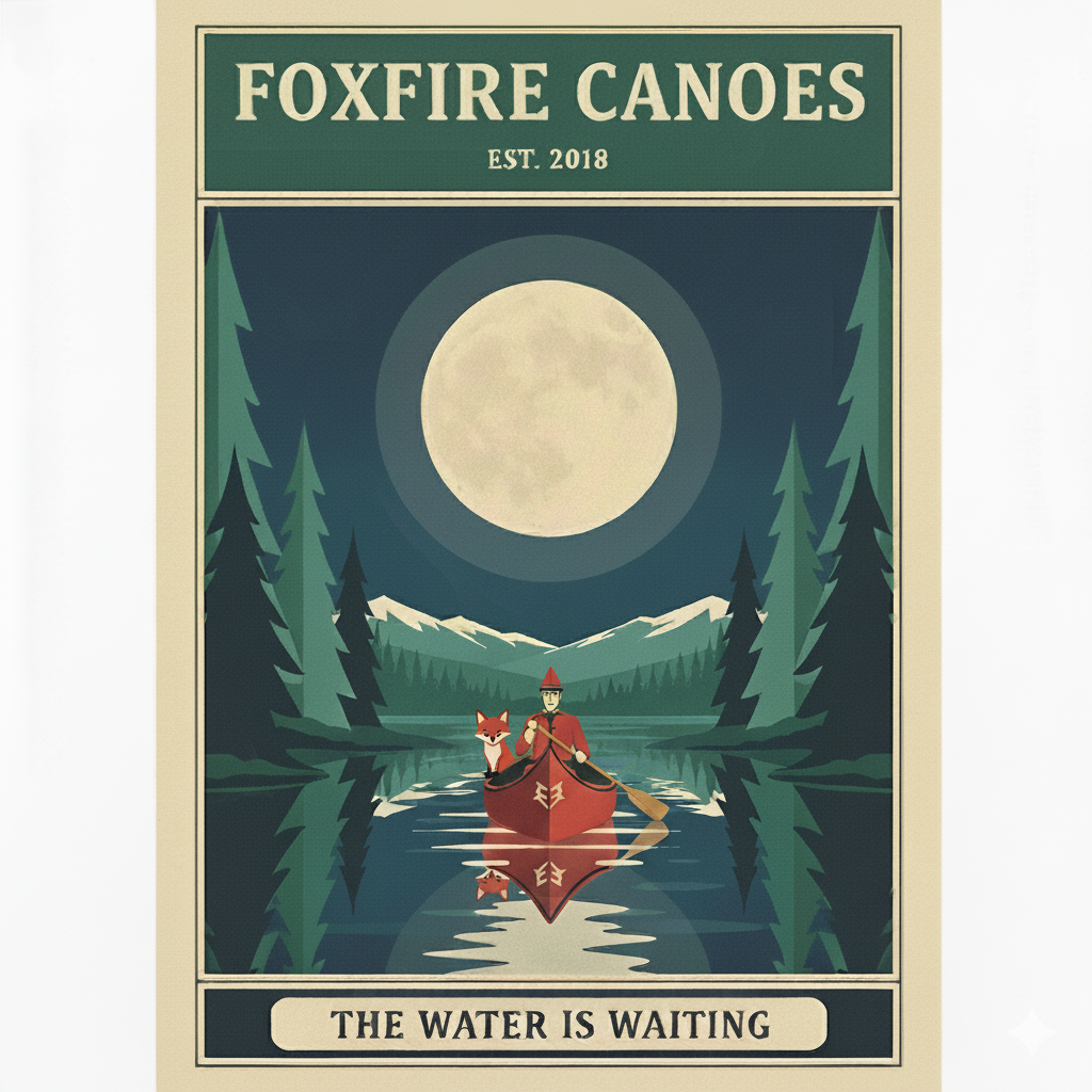 15oz Ceramic Mug — Vintage Forest Poster Design