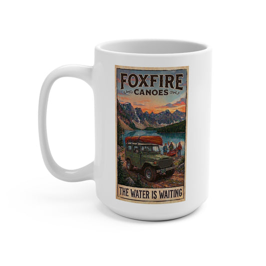 15oz Inspirational Travel Poster Mug — Vintage 4 X 4  Adventure Coffee Cup