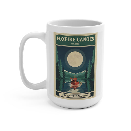 15oz Ceramic Mug — Vintage Forest Poster Design