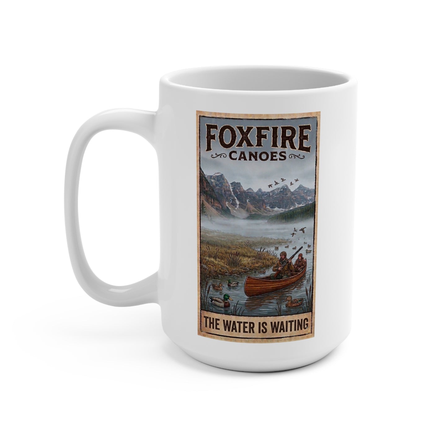 15oz Camping Coffee Mug — Scenic Duckhunters Adventure Design