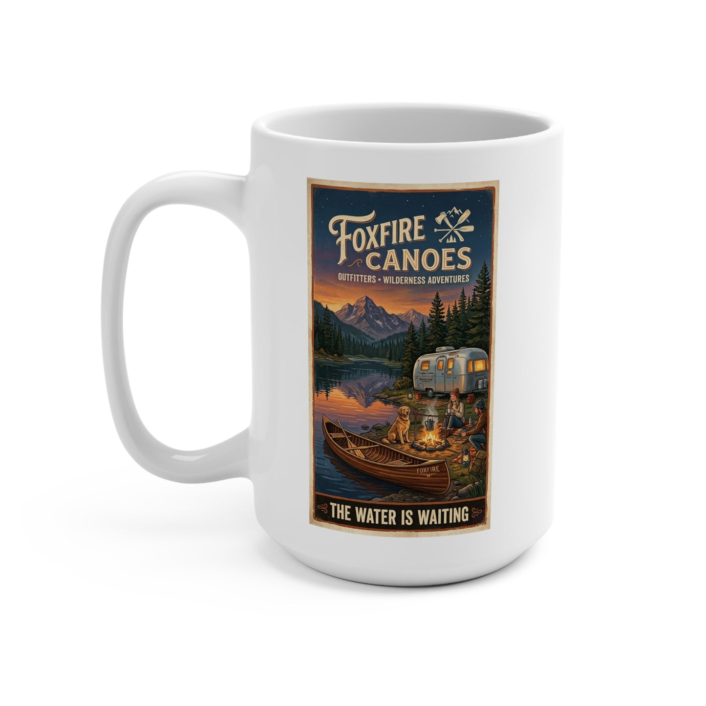 15oz Coffee Mug — Rustic Mountain "Streamlinin" Design
