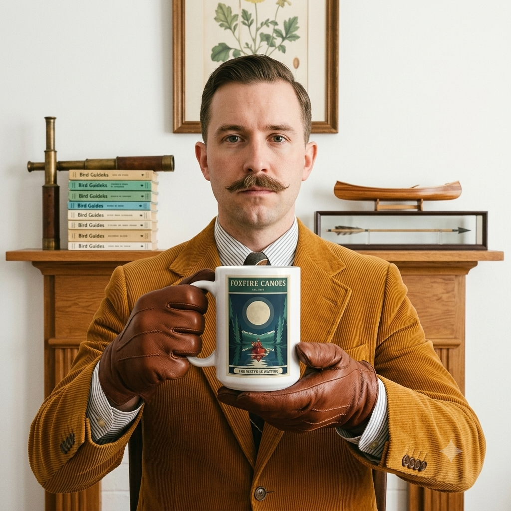 15oz Ceramic Mug — Vintage Forest Poster Design