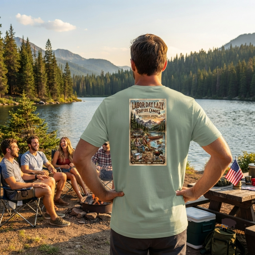 Labor Day Lazy Pocket Tee
