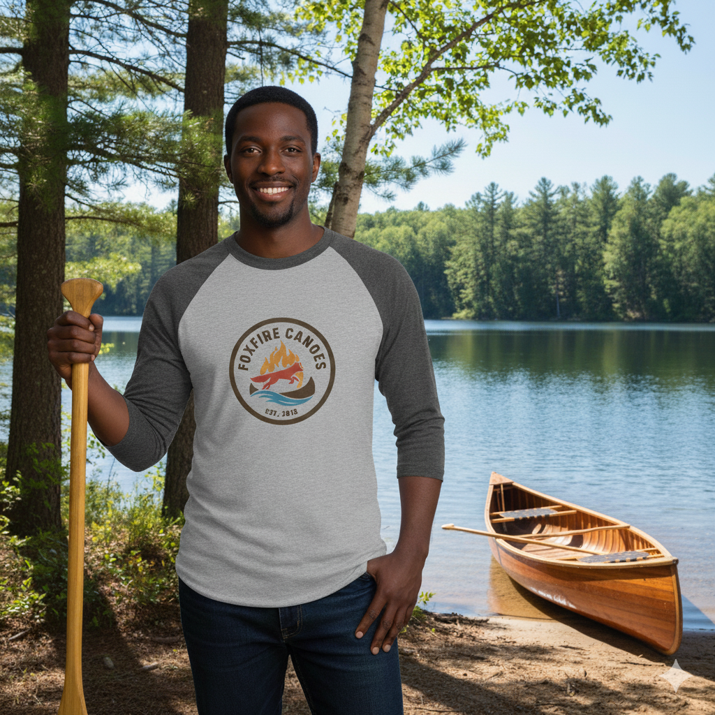 Mens 3/4 sleeve raglan shirt