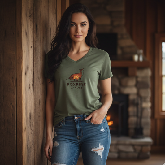 Womens Relaxed Jersey V-neck Tee