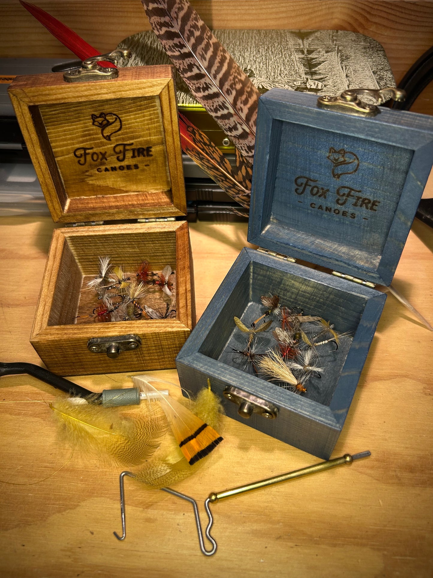 Gift box with flies