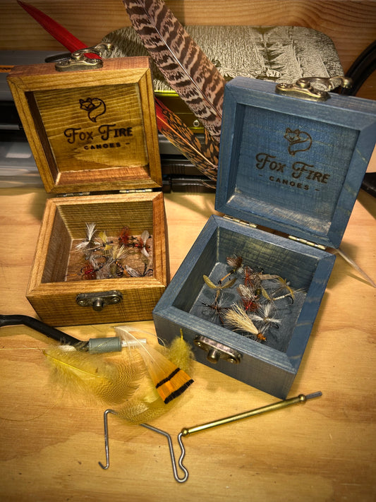 Gift box with flies