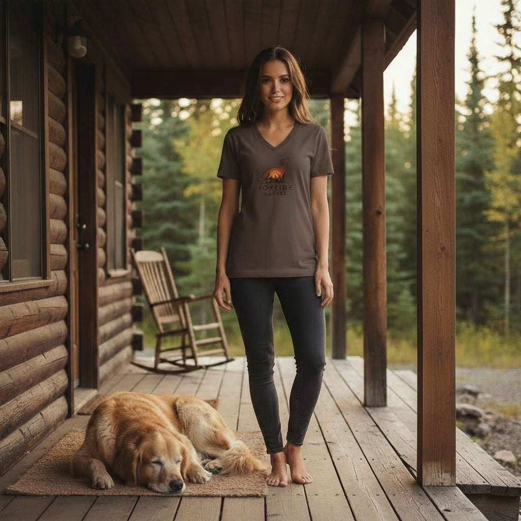 Womens Relaxed Jersey V-neck Tee